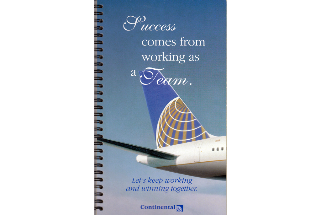 Tail of plane - Lets keep working and winning together