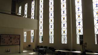 Interior of what once was the main sanctuary.