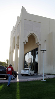 Entrance to training track