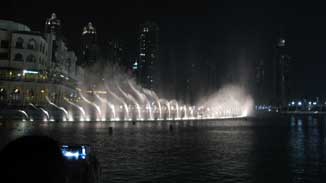 Famous fountains at night
