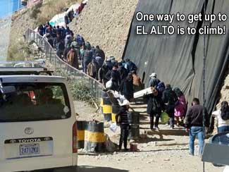 One way to get up to El Alto is to climb.