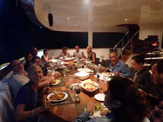 Ship Mates at dinner