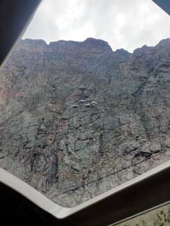 Houses on side of mountain
