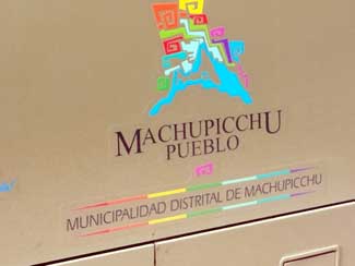 Machu Picchu sign